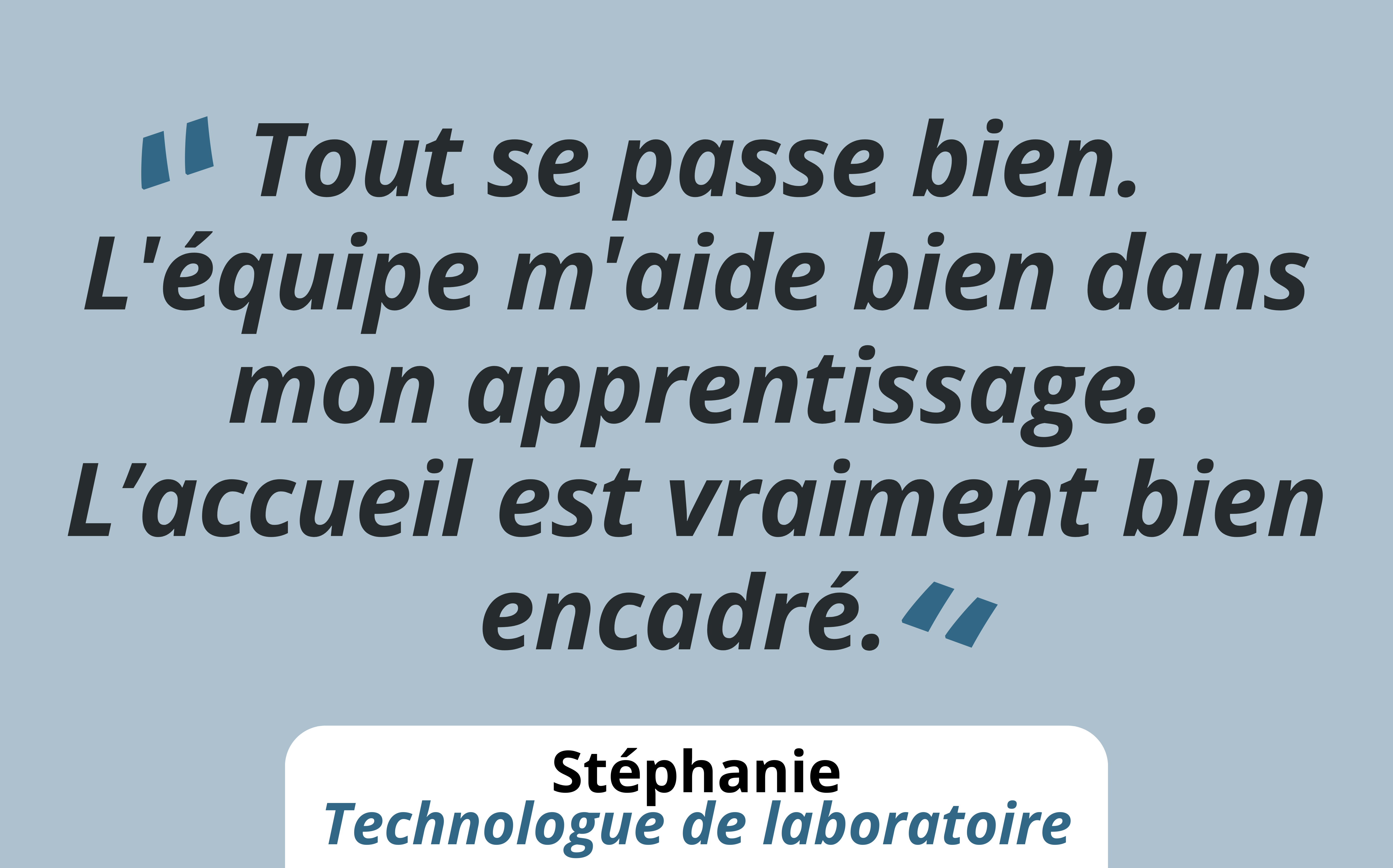 Stéphanie Technologue de laboratoire