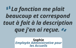 Sophie Employée Administrative pour les Accueils